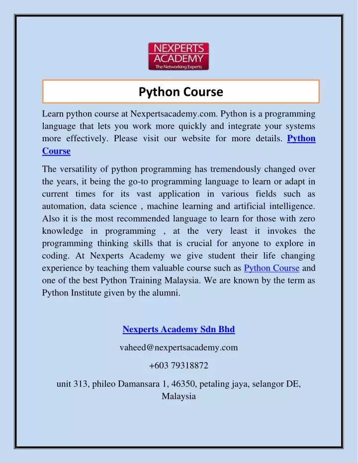 python course