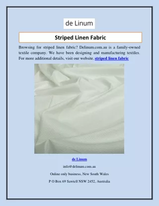 striped linen fabric