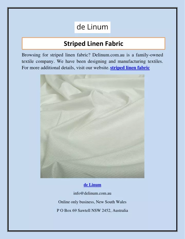 striped linen fabric