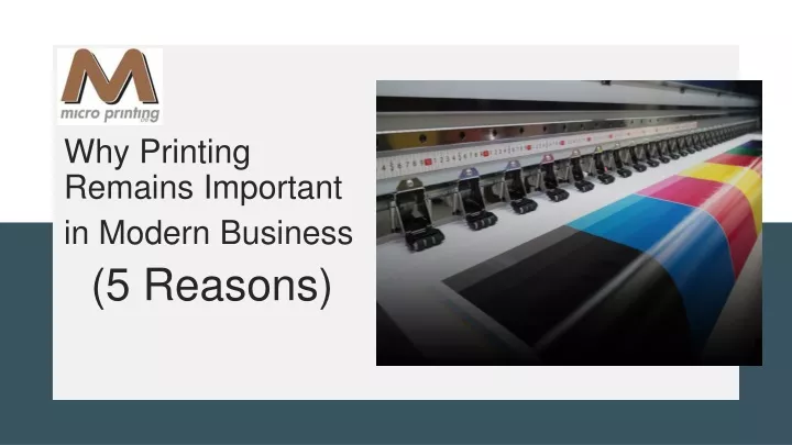 why printing remains important in modern business