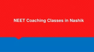 neet coaching classes in nashik