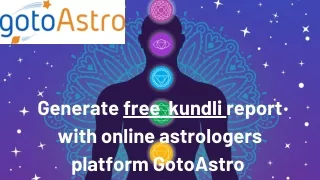 Generate free kundli report