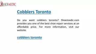 cobblers toronto    shoemedic.com