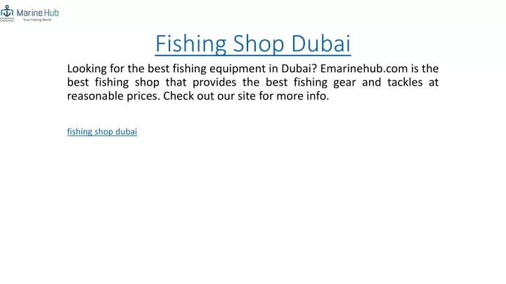 fishing shop dubai