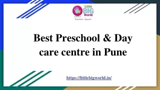 Best Preschool in Pune | Day Care Centre in Pune | Playschool | Little Big World