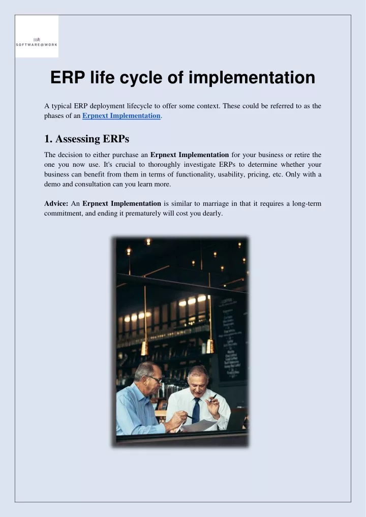 erp life cycle of implementation