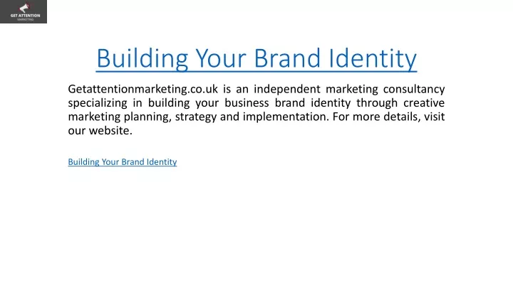 building your brand identity