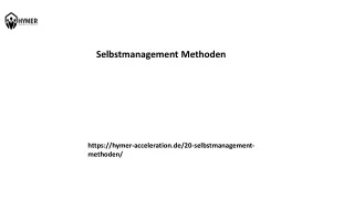 Selbstmanagement Methoden Hymer-acceleration.de....