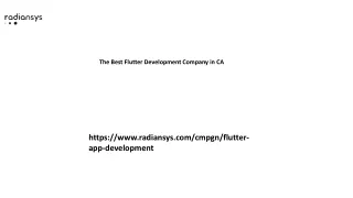 The Best Flutter Development Company in CA....