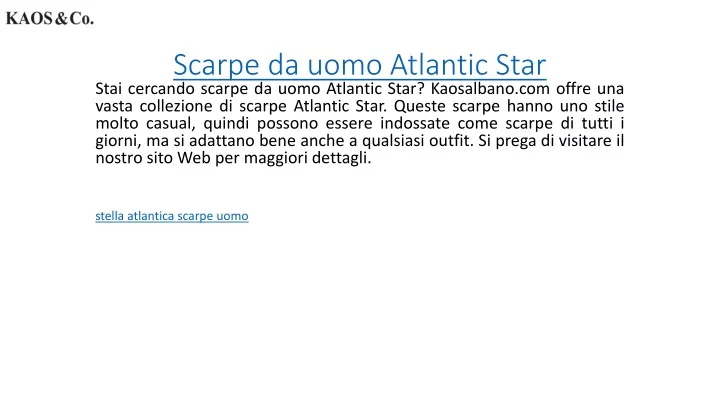 scarpe da uomo atlantic star