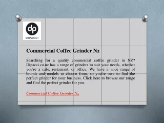 Commercial Coffee Grinder Nz  Dipacci.co.nz