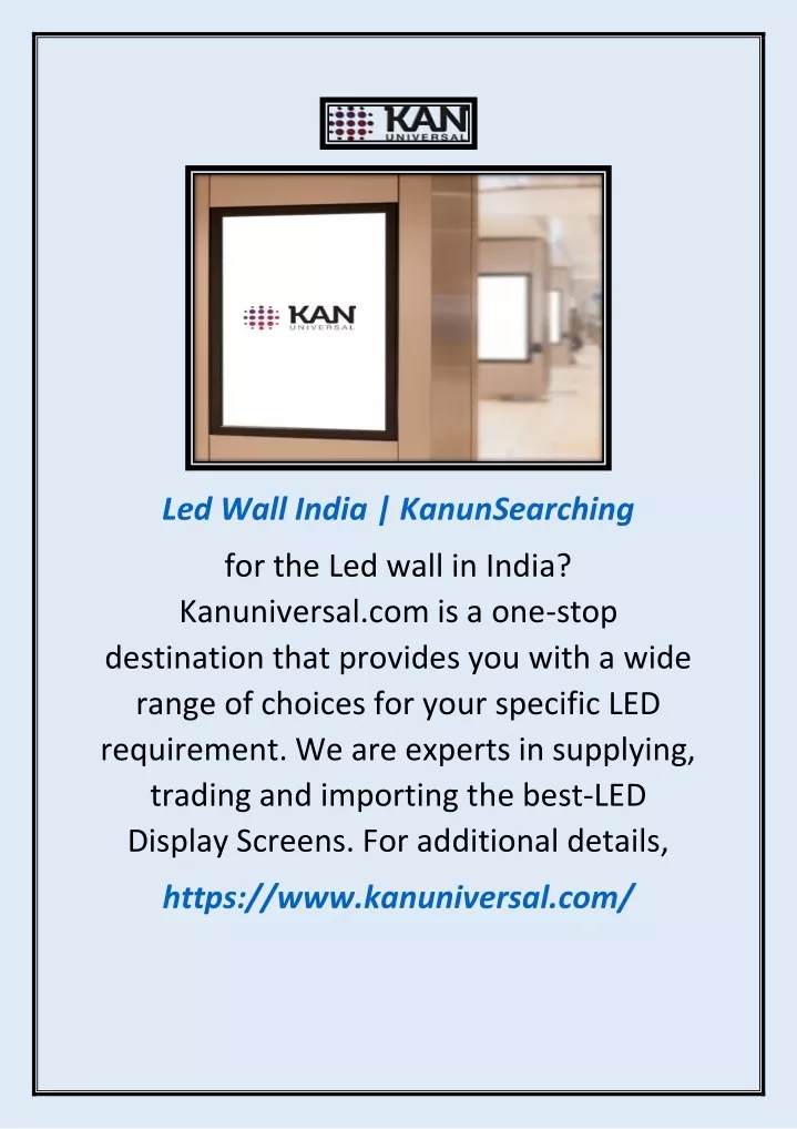 led wall india kanunsearching