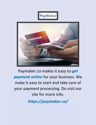Get Payment Online | Paymaker.co