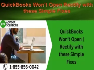 quickbooks won t open rectify with these simple fixes
