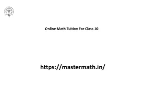 Online Math Tuition For Class 10 Mastermath.in.....