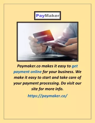 Get Payment Online | Paymaker.co