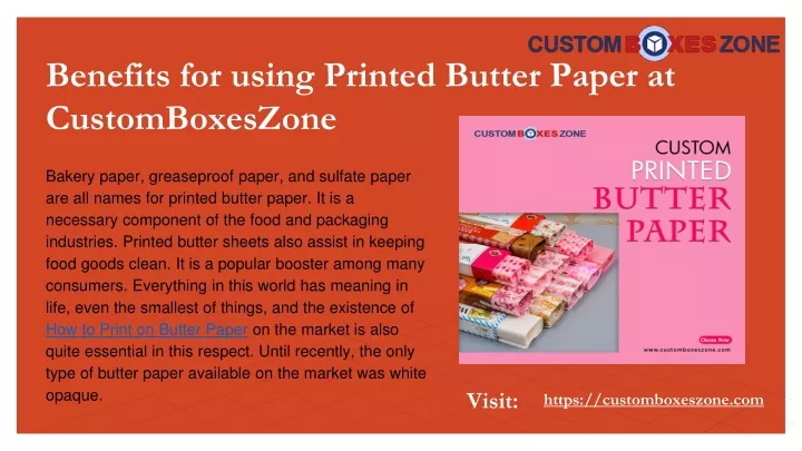benefits for using printed butter paper at customboxeszone