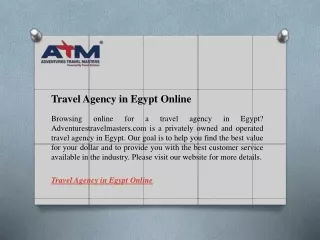 Travel Agency in Egypt Online  Adventurestravelmasters.com
