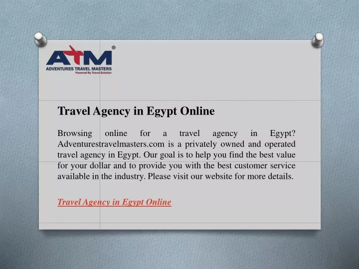 online travel agency in egypt