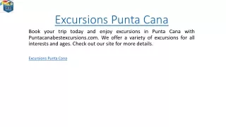 excursions punta cana