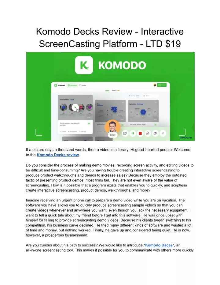 komodo decks review interactive screencasting