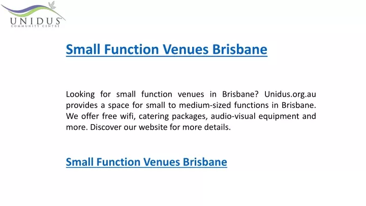 small function venues brisbane