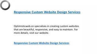 responsive custom website design services