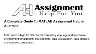 a complete guide to matlab assignment help