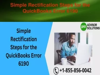 simple rectification steps for the quickbooks error 6190