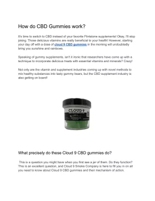 What are CBD Gummies