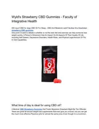 Strawberry Cbd Gummies By Wyld - _Fakultas Ilmu Kesehatan