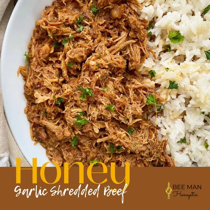 honey garlic shredded beef