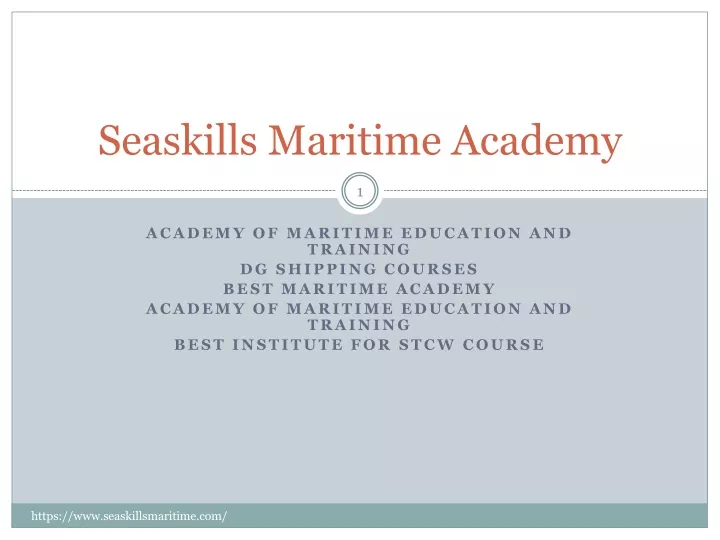 seaskills maritime academy