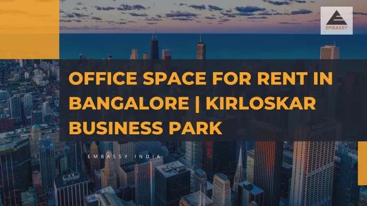 office space for rent in bangalore kirloskar