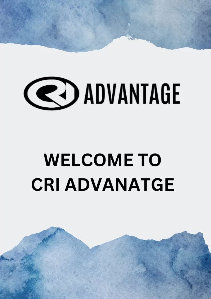 welcome to cri advanatge