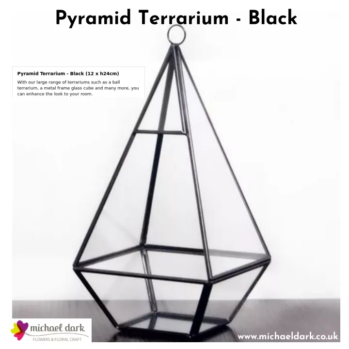 pyramid terrarium black