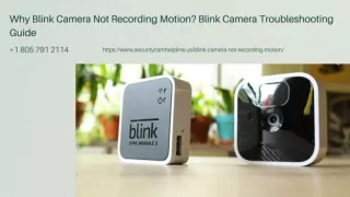 Fix -Blink Camera Not Recording Motion 1-8057912114 Blink Phone Number