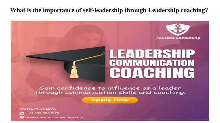 what is the importance of self leadership through