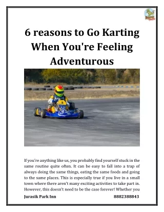 6 reasons to go karting when you re feeling