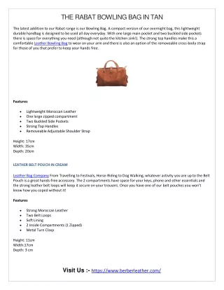 the rabat bowling bag in tan