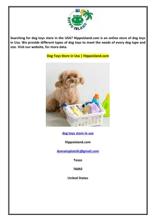 dog toys store in usa
