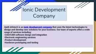 ionic development company