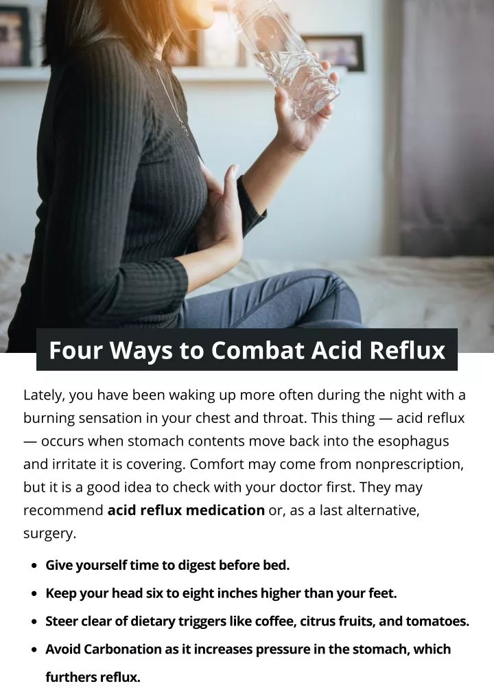four ways to combat acid reflux