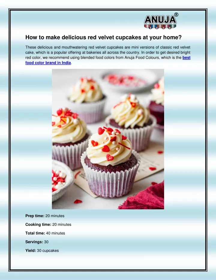 how to make delicious red velvet cupcakes at your