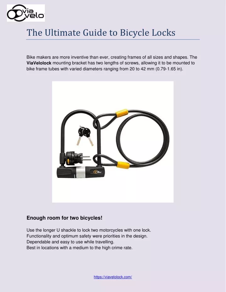 the ultimate guide to bicycle locks