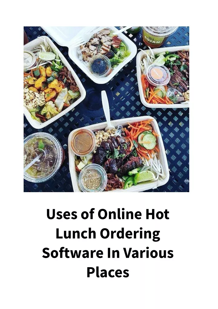 uses of online hot lunch ordering software