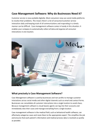 Case Management Software: Why do Businesses Need it? | MedEZ