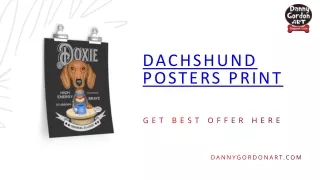 Cute Dachshund Posters in Oklahoma by Danny Gordon Art