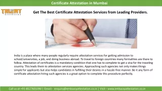 certificate attestation in mumbai
