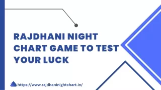 Rajdhani Night Chart Game To Test Your Luck